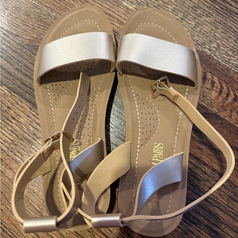 Tan and Cream Sandals